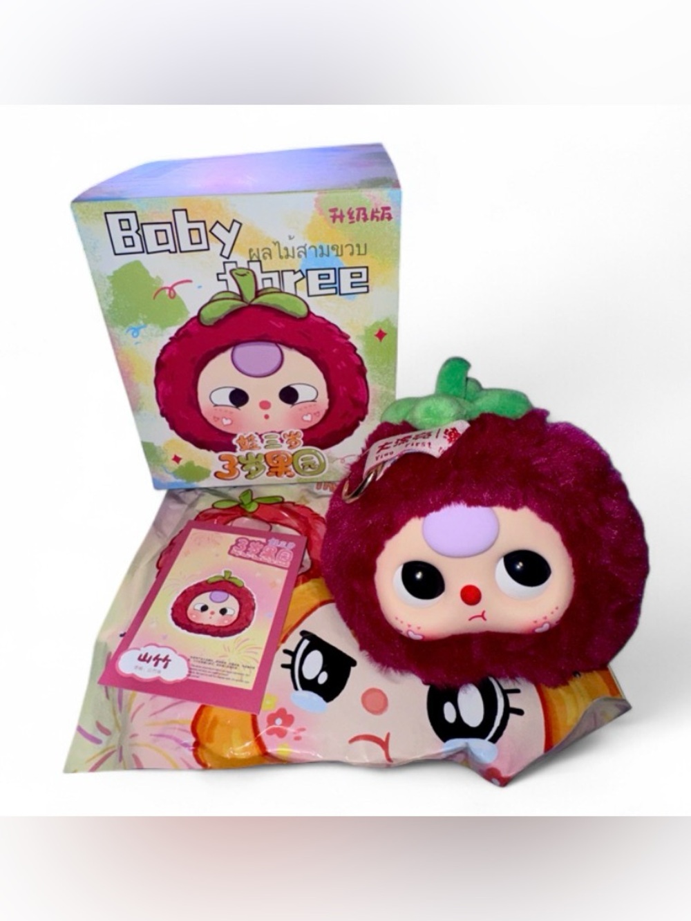 New Baby Three Orchid Series – Confirmed Tomato Plush Keychain 🍅❤️
